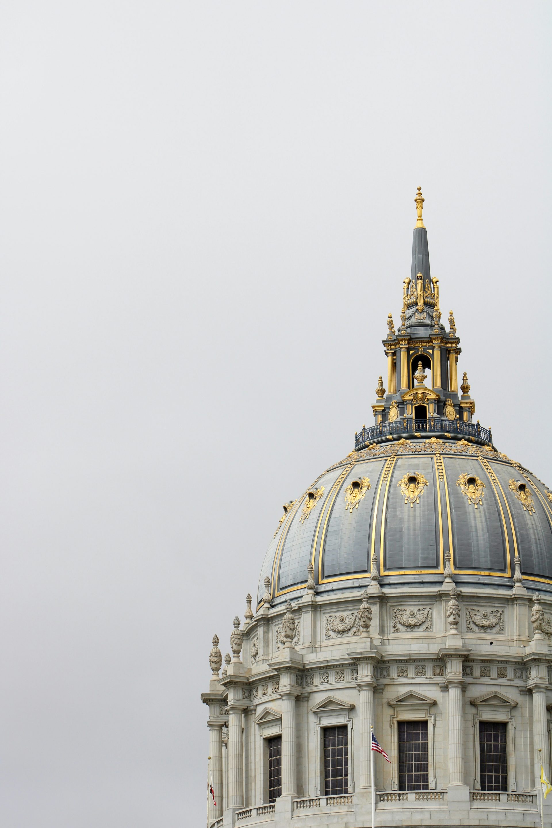 a large dome with a clock on top of it